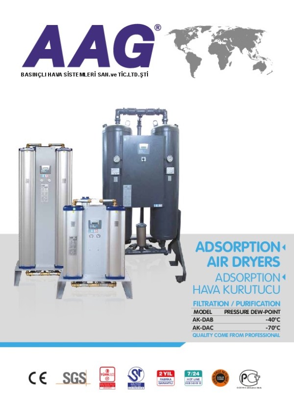 Adsorpsiyonlu Basınçlı Hava Kurutucuları Katalog